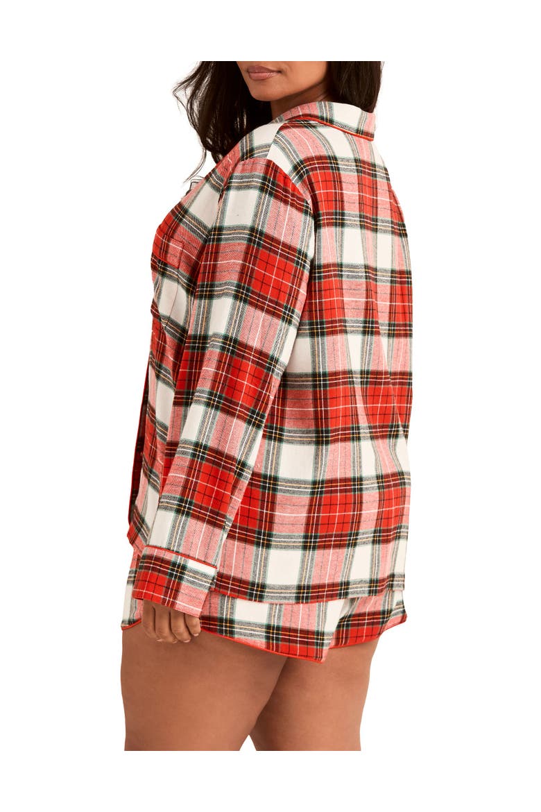 Cecelia Pajama Set, Alternate, color, Plaid beige