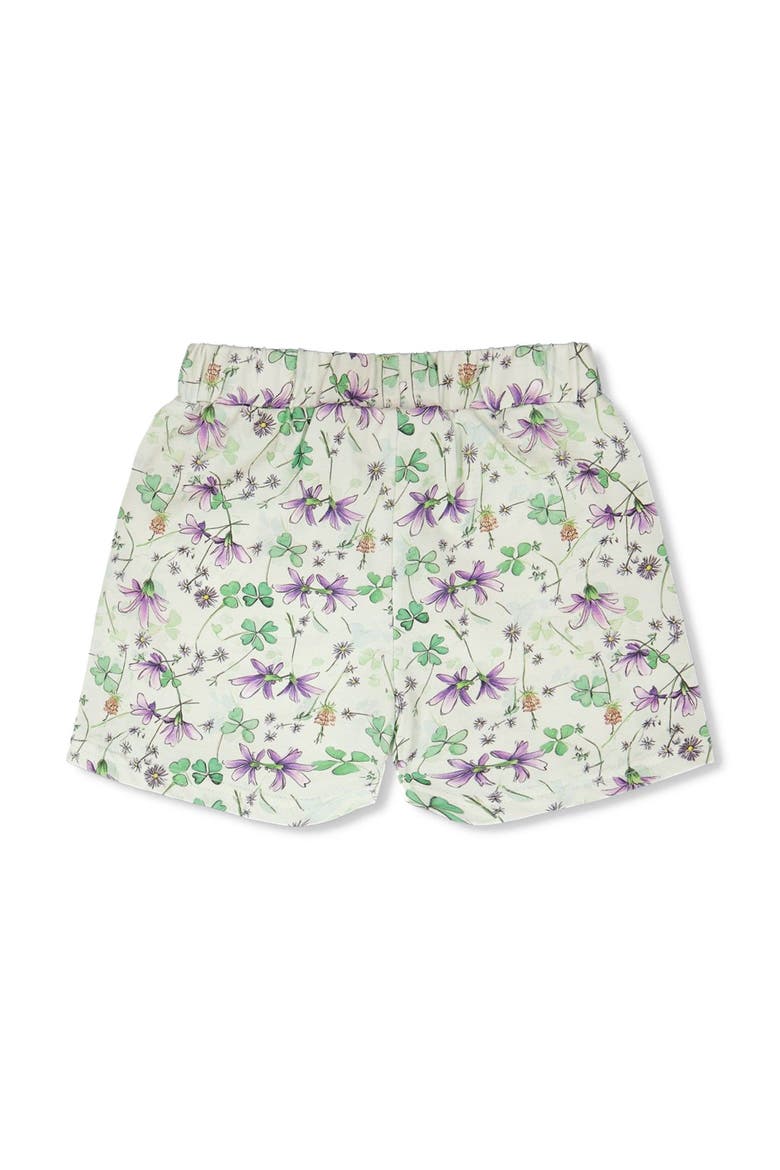 Relaxed Cut Jersey Flowers Shorts, Alternate, color, Green Floral Print