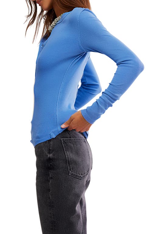 Free People Jamie Henley Top In Cold River In Blue