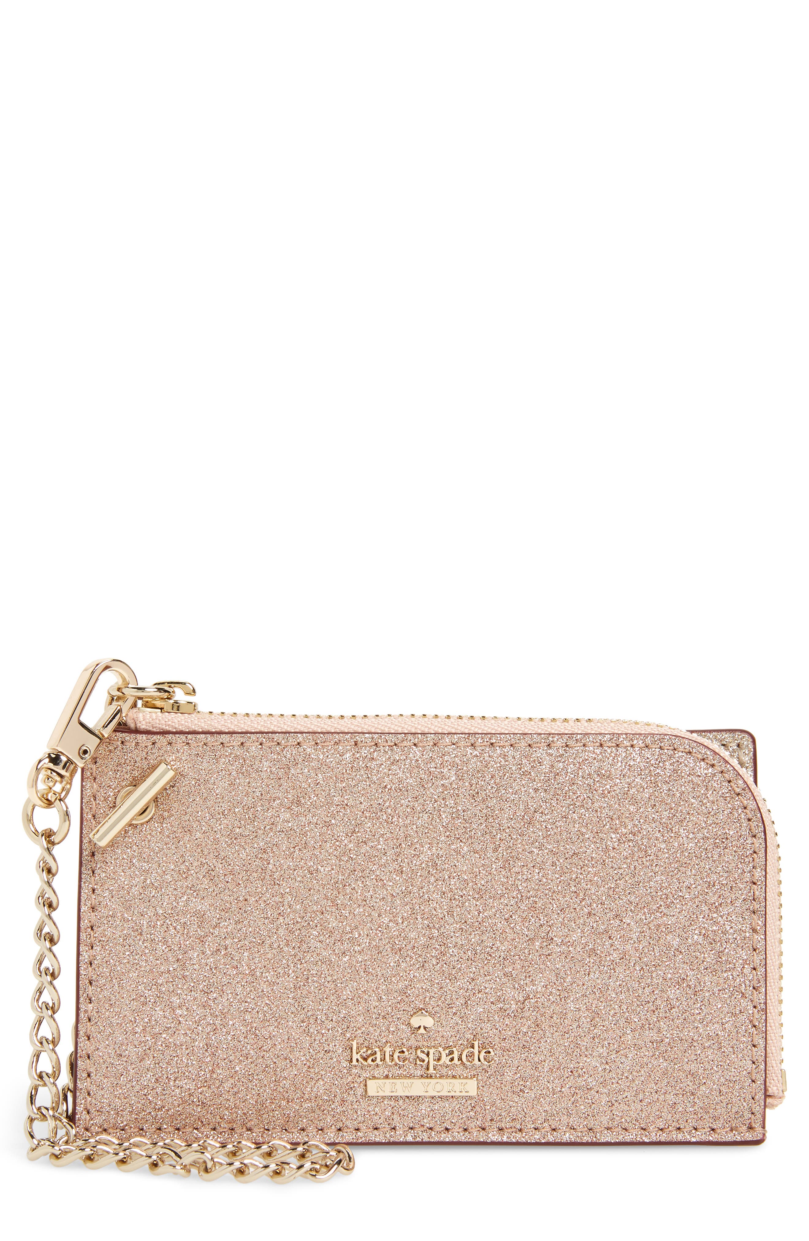 Kate Spade New York burgess court - ivey glitter leather card holder