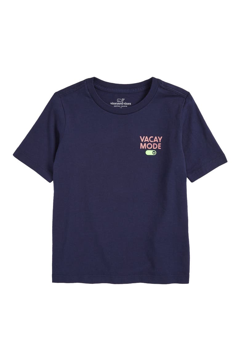 Kids' Vacay Mode Cotton Graphic T-Shirt, Main, color, NAUTICAL NAVY