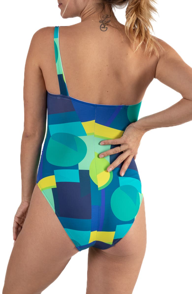 Cache Coeur Pop One-Shoulder One-Piece Maternity Swimsuit, Alternate, color, 