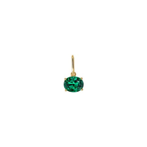 Colored CZ Oval Charm