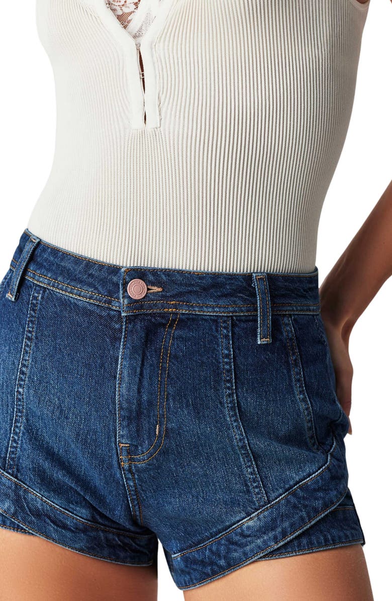 Free People CRVY Mona High Waist Denim Shorts, Alternate, color,