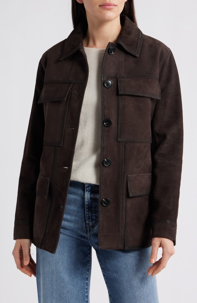 Michael Kors Suede Barn Jacket, Main, color,