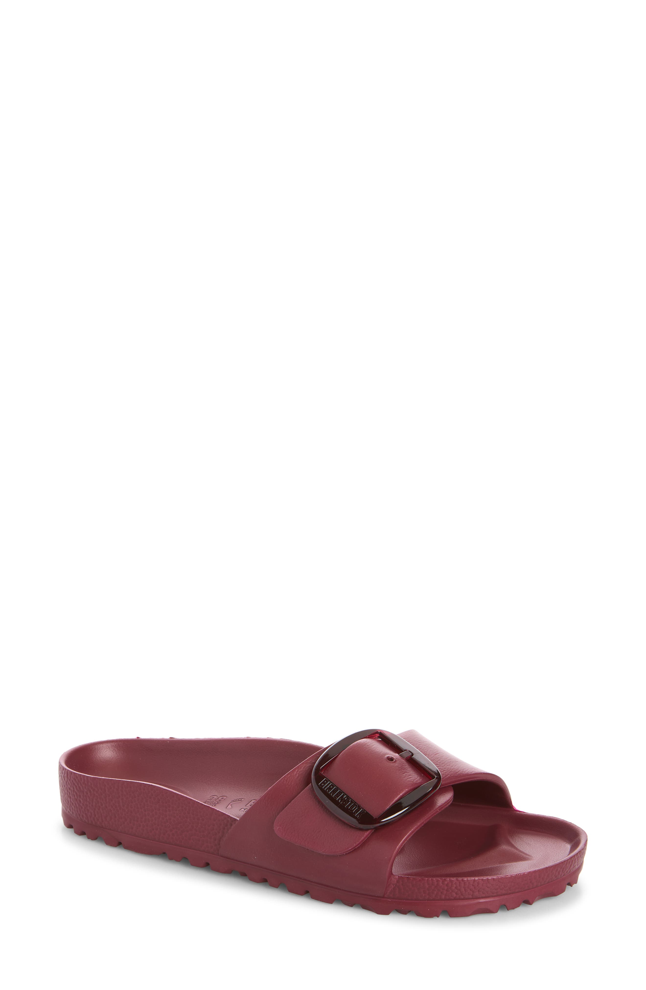 Madrid EVA Big Buckle Waterproof Slide Sandal, Main, color, ZINFANDEL