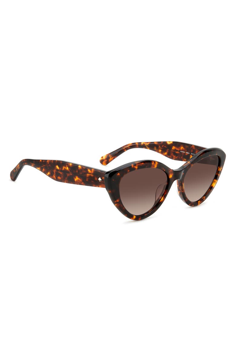 Kate Spade New York junigs 55mm gradient cat eye sunglasses, Alternate, color, Havana/ Brown Gradient