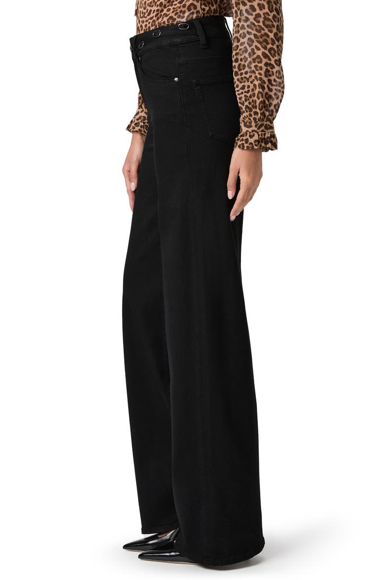 Sasha High Waist Wide Leg Jeans, Alternate, color, BLK SHADOW