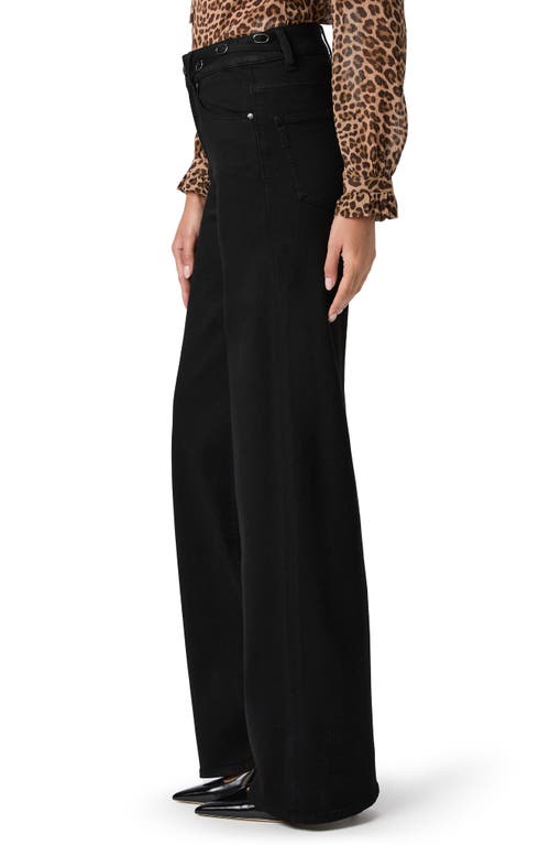 Paige Sasha High Waist Wide Leg Jeans In Black