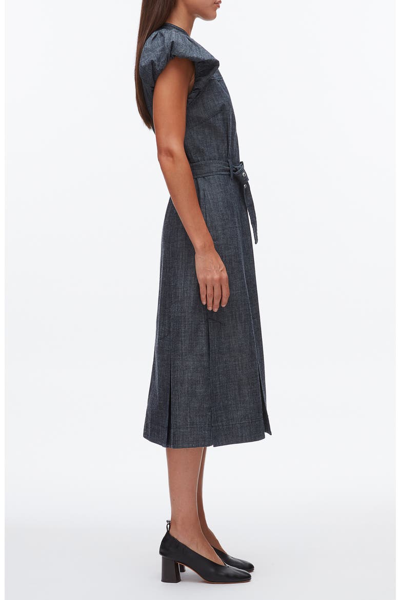 Short Sleeve Denim Dress, Alternate, color, WASHED INDIGO