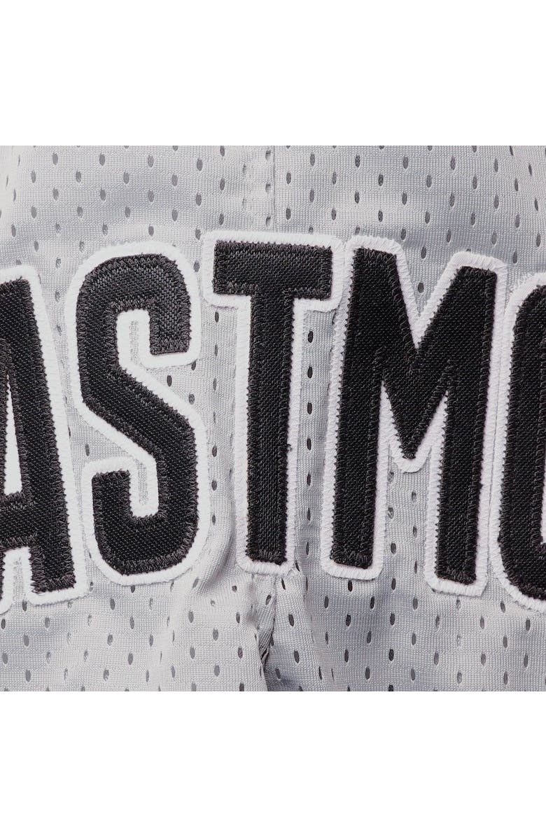 New Jersey Sets Men's Silver/Black Beast Mode Varsity Basketball Shorts, Alternate, color,