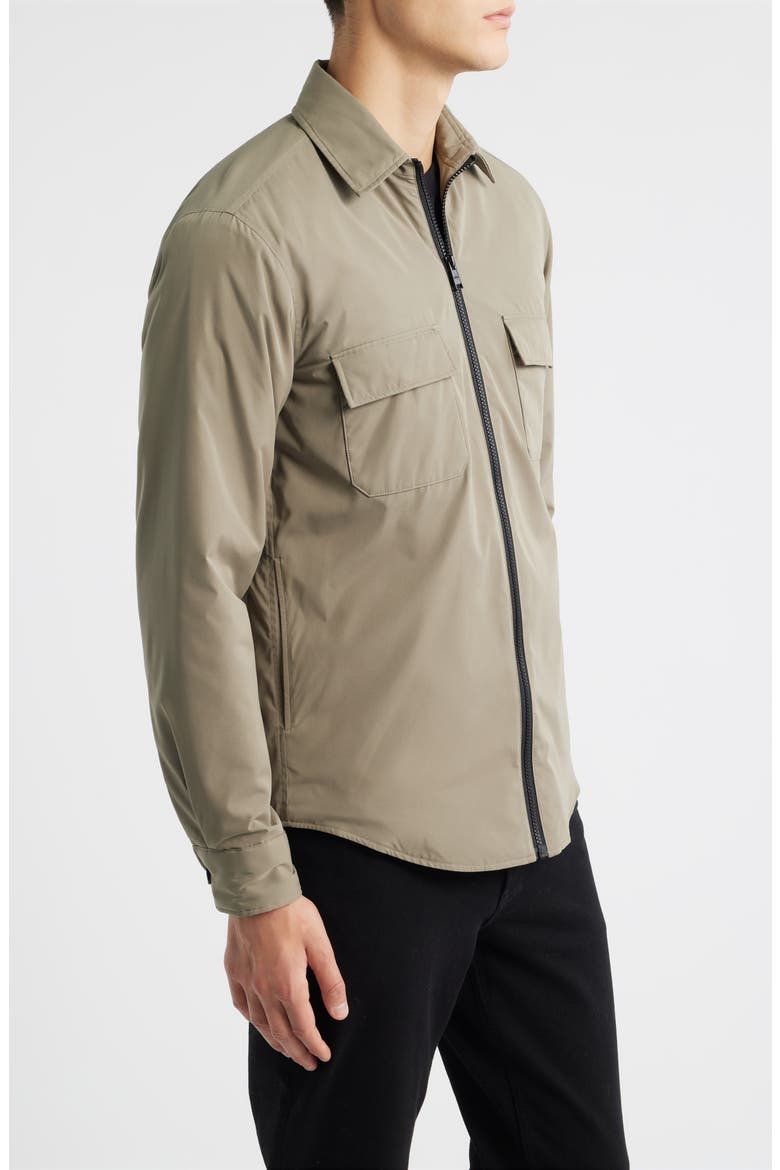 C-Luke Zip-Up Overshirt, Alternate, color, OPEN BROWN