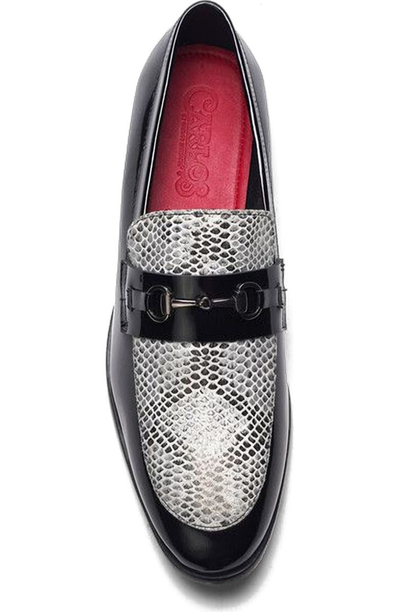 CARLOS SANTANA Maestro Bit Loafer, Alternate, color, Black Snake Print
