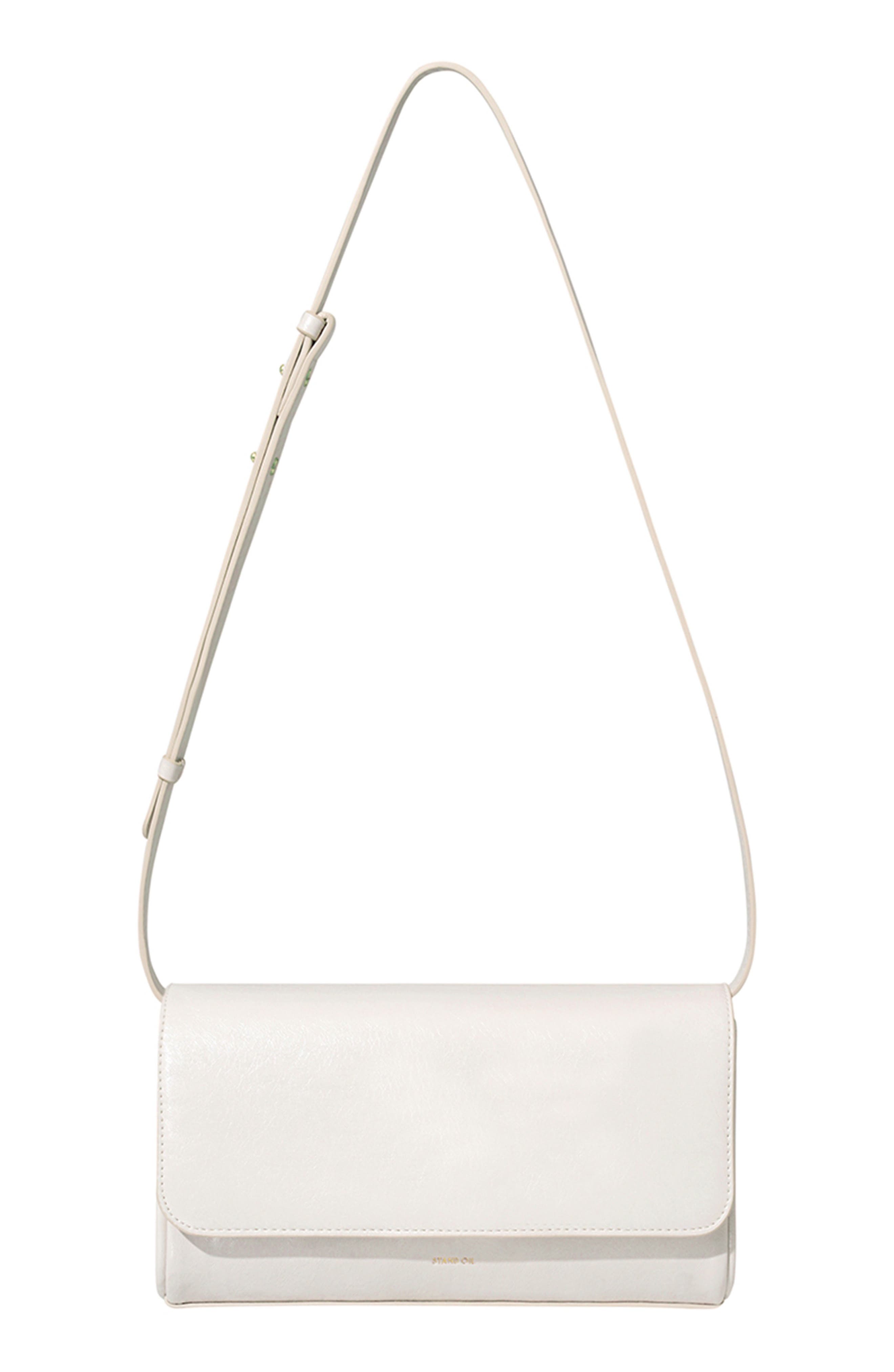 Stand Oil Classic Faux Leather Shoulder Bag, Alternate, color, Cream