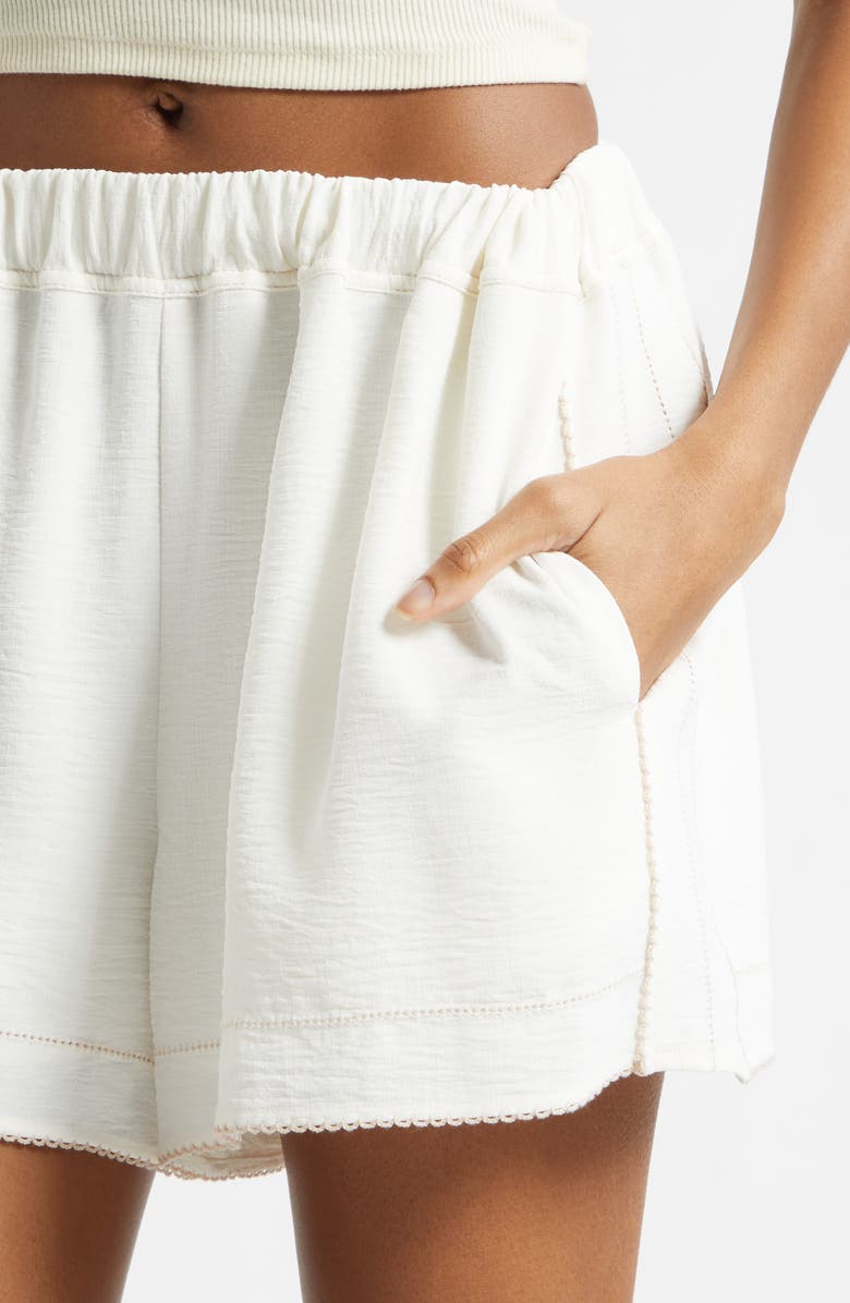 Ramy Brook Anaya Shorts, Alternate, color, Ivory