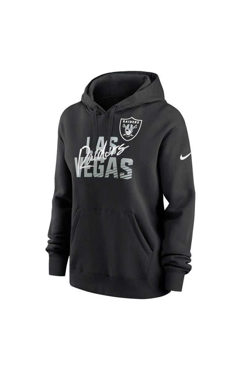 Nike Women's Nike Black Las Vegas Raiders Wordmark Club Fleece Pullover Hoodie, Alternate, color, Black