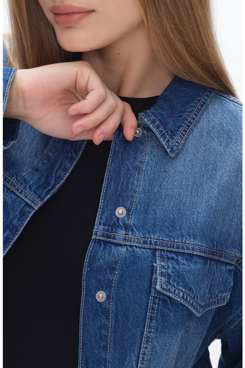 Oversize Denim Shirt Jacket, Alternate, color, SOFTY