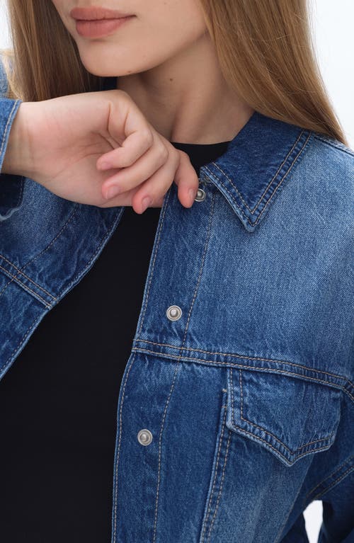 Bayeas Oversize Denim Shirt Jacket In Blue
