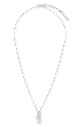 Sterling Forever Fenella Interlocking Cubic Zirconia Pendant Necklace In Silver