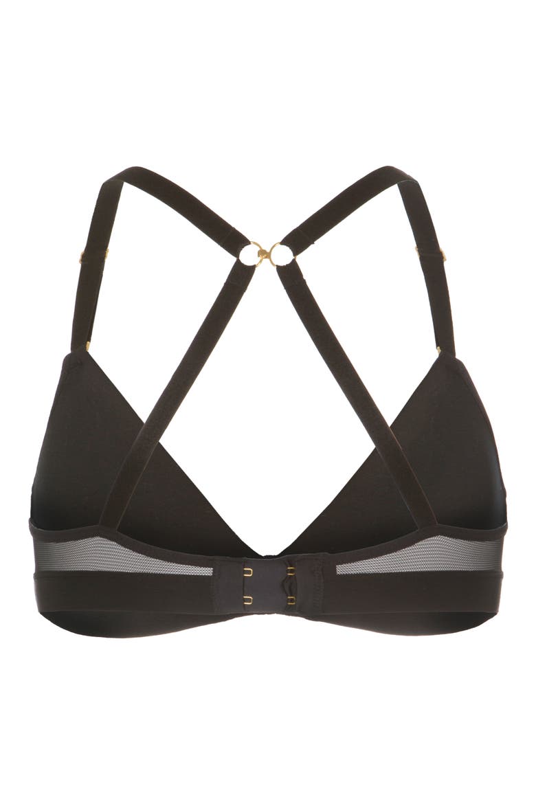 The All-Day Deep V No-Wire Bra, Alternate, color, JET BLACK