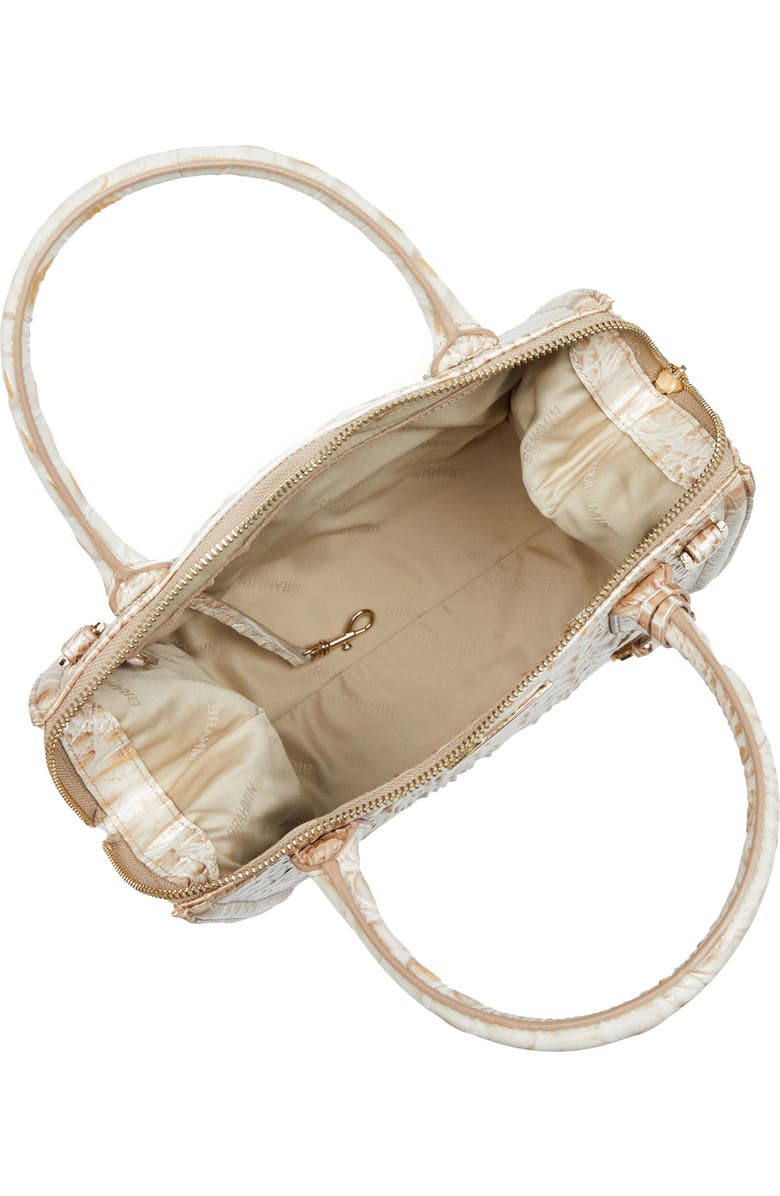 Brahmin Small Caroline Croc Embossed Leather Satchel, Alternate, color, Contour