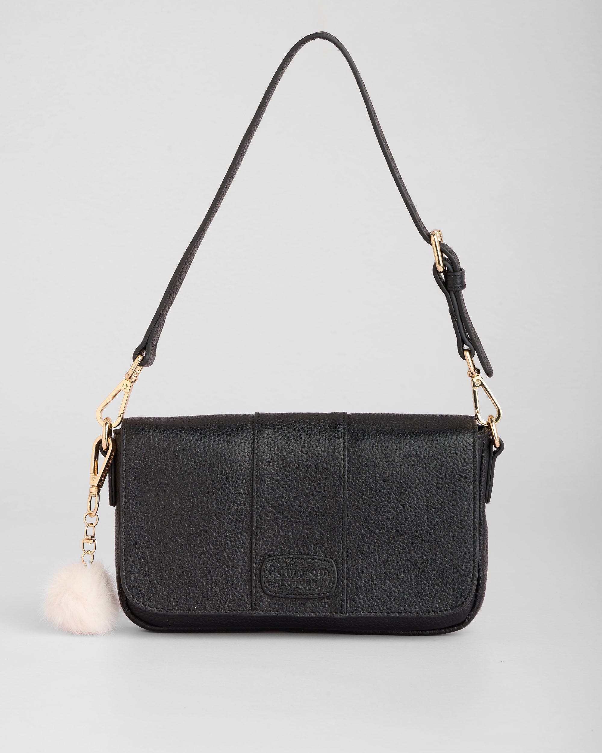 Pom Pom London Chelsea Wallet Crossbody Bag, Main, color, Black