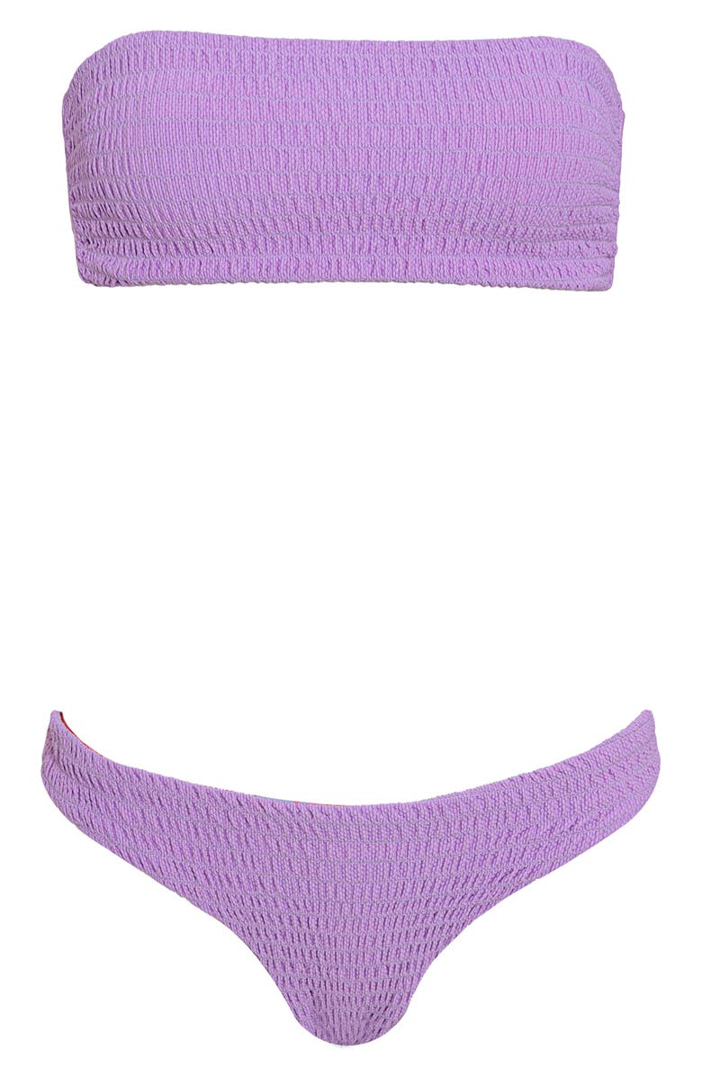 Maaji Purple Lavender Flirt Reversible Bikini Bottoms, Alternate, color, Purple