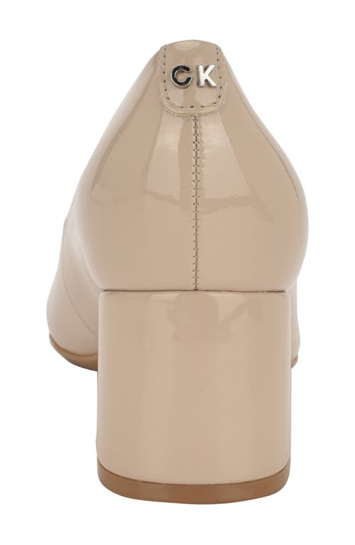 Calvin Klein Scarlet Slingback Pump In Natural Patent