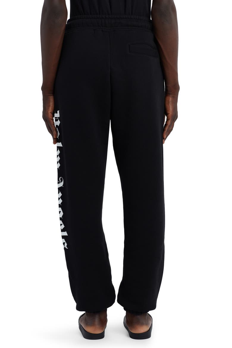 Side Logo Cotton Joggers, Alternate, color, BLACK WHITE