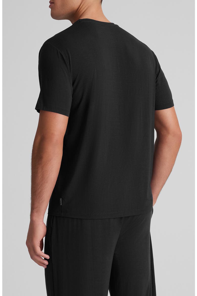 Luxe Rib Pajama T-Shirt, Alternate, color, BLACK