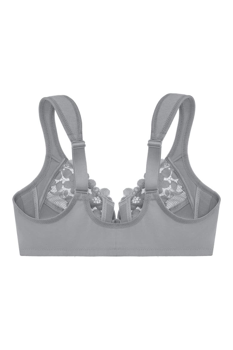 Front Clasp Underwire Bra, Alternate, color, SILVER
