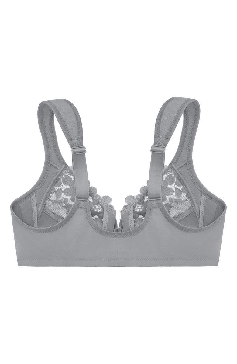 Glamorise Front Clasp Underwire Bra, Alternate, color, Silver