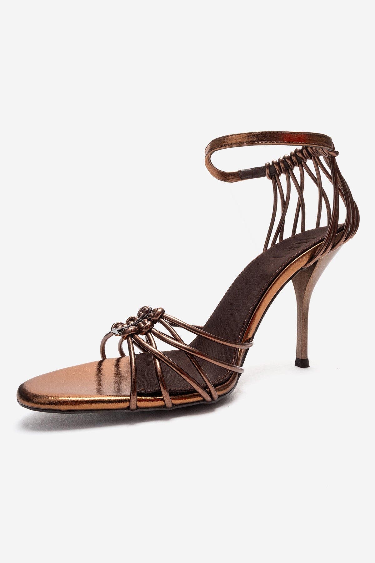 Arona Ankle Strap Stiletto Sandal, Alternate, color, Brown