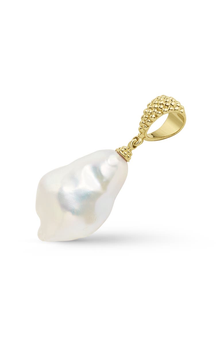 Luna Baroque Pearl Pendant Charm, Alternate, color, GOLD