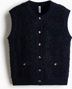 H&M Bouclé-knit Waistcoat