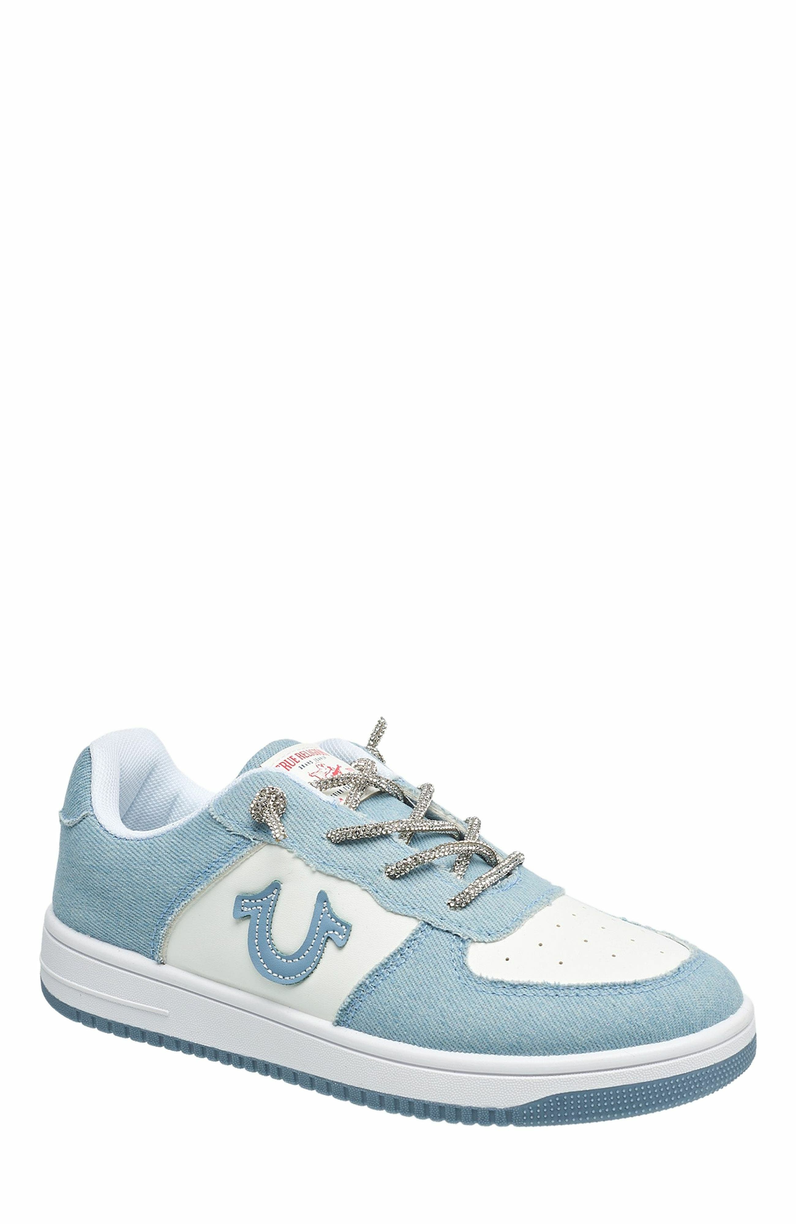 Girl's Allison Logo Sneaker, Main, color, Light Blue