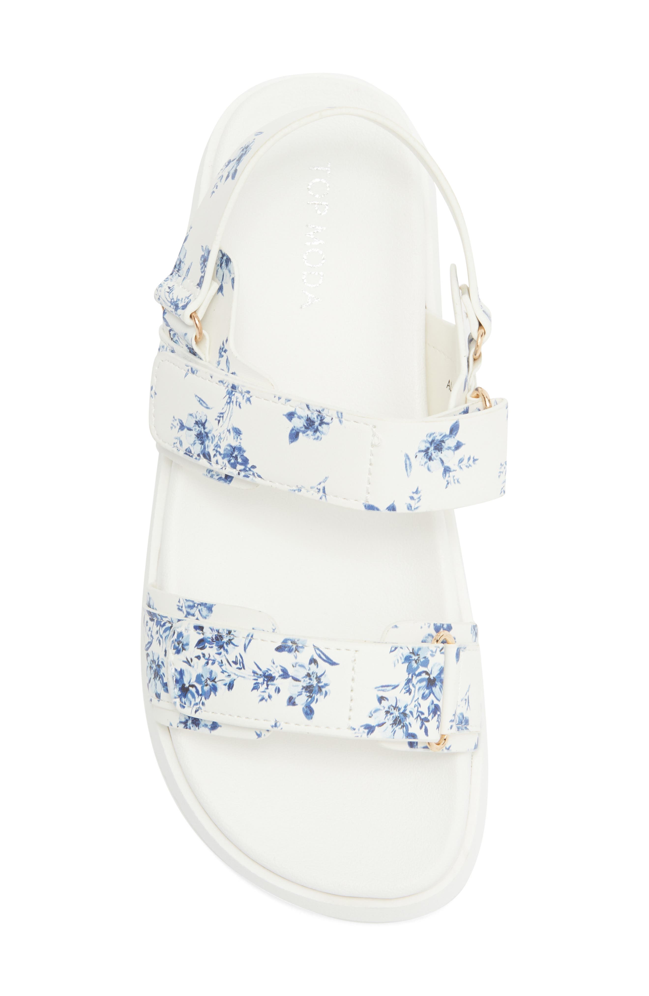 TOP MODA Alaska Flat Sandal, Alternate, color, White