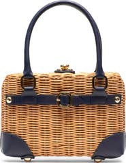 Frances Valentine Lady Basket Wicker Handheld Bag
