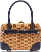 Frances Valentine Lady Basket Wicker Handheld Bag