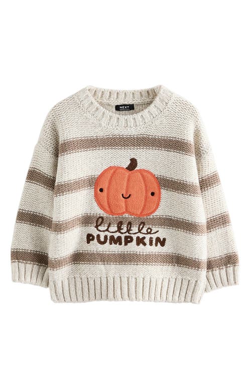 Next Kids' Stripe Pumpkin Graphic Sweater In Multi