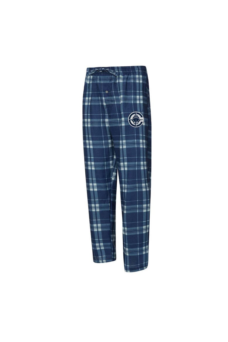 Men's Concepts Sport Navy LA Clippers Regulate Long Sleeve T-Shirt & Plaid Pant Set, Alternate, color, Navy