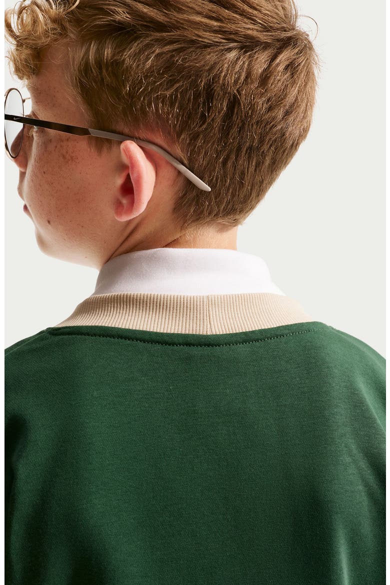 Kids' Club French Terry Cardigan, Alternate, color, FIR/ SANDDRIFT