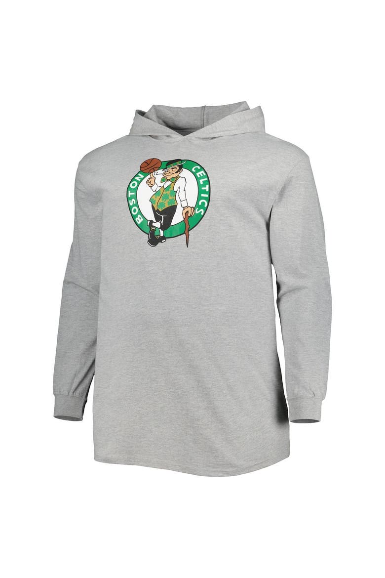 Men's Fanatics Branded Heather Gray Boston Celtics Big & Tall Pullover Hoodie, Alternate, color, Heather Gray