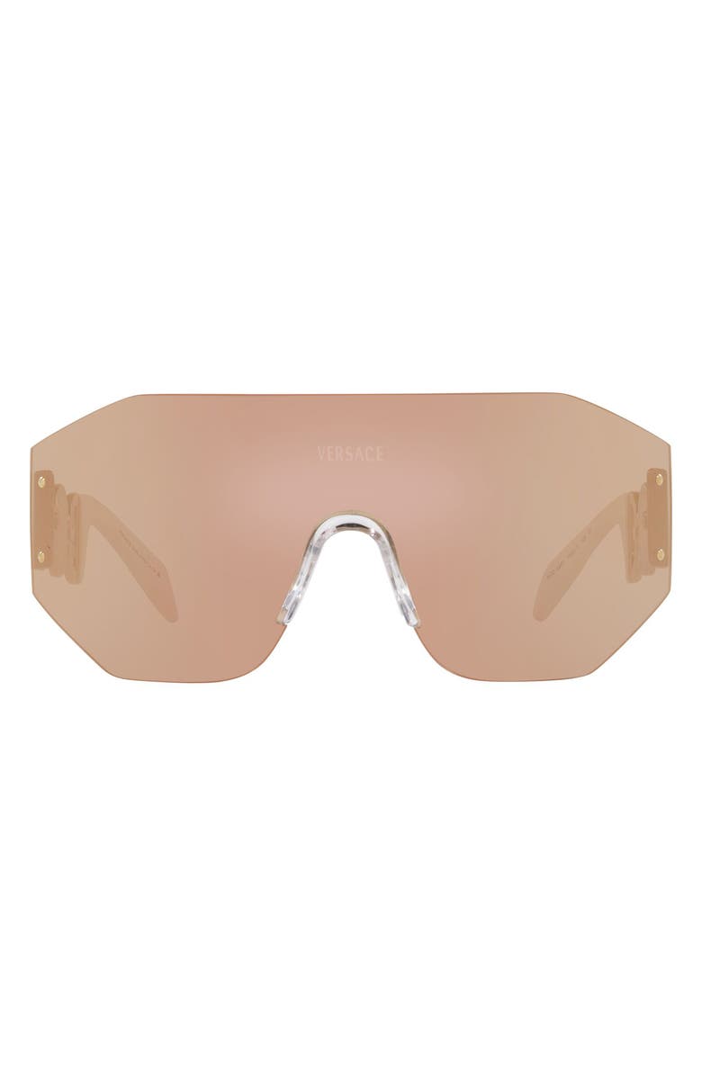Versace 45mm Irregular Sunglasses, Main, color, Dark Brown