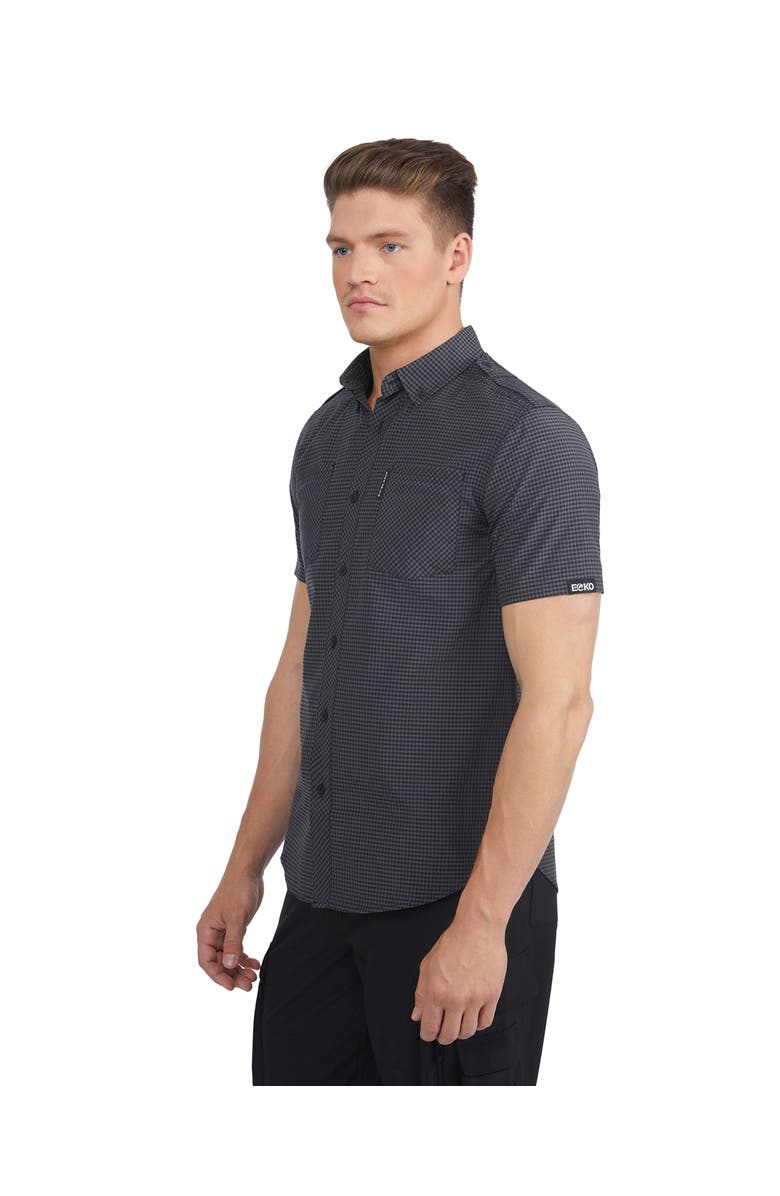 Ecko Unltd. Hematite Short Sleeve Woven Shirt, Alternate, color, Black