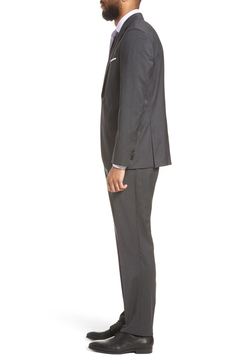 Johnstons/Lenon Regular Fit Solid Wool Suit, Alternate, color, CHARCOAL