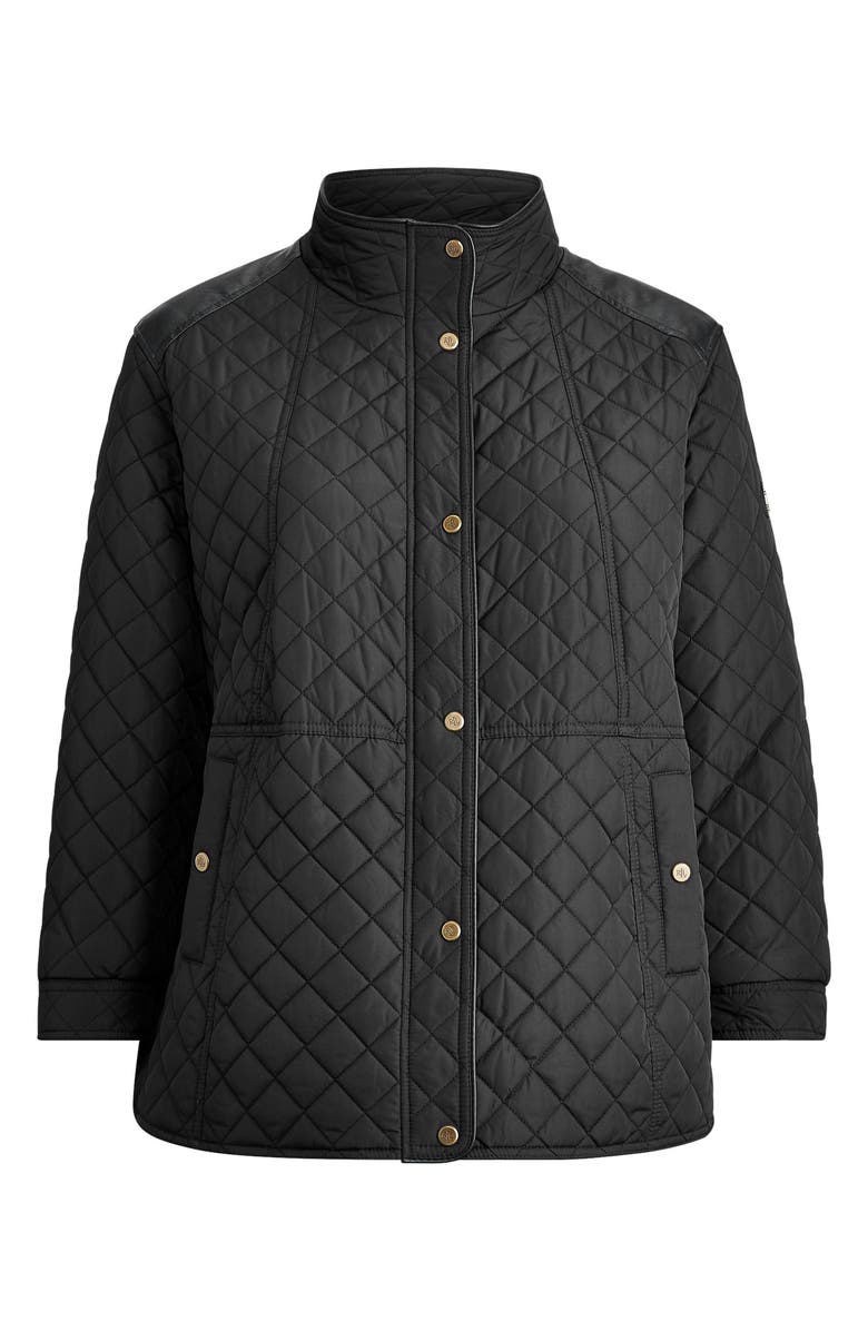 Lauren Ralph Lauren Down Puffer Coat with Removable Faux Fur Trim Hood, Alternate, color, 