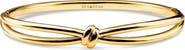 DEVATA Love Knot Bangle Bracelet in Gold Plated Sterling Silver, 8mm