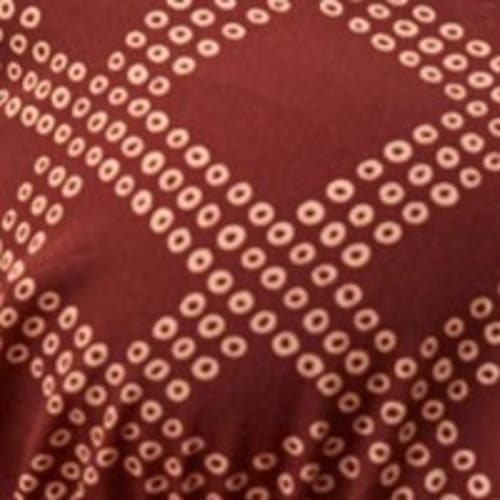 Live Unlimited Geo Print V-neck Hanky Hem Dress In Brown