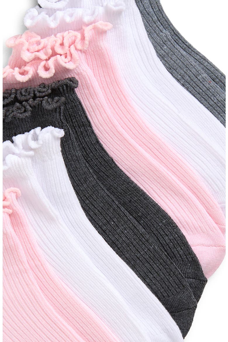 Kids' Ruffled Ankle Socks - Pack of 6, Alternate, color, PINK COMBO